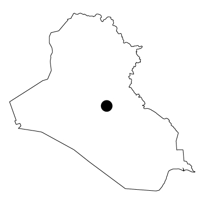 イラク共和国無料フリーイラスト｜首都(白)